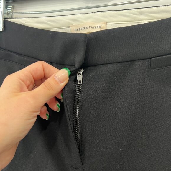 Rebecca Taylor Black Flare Leg Bootcut Trouser Pants size 6 - Picture 3 of 5